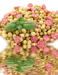 frischer Erbsensalat