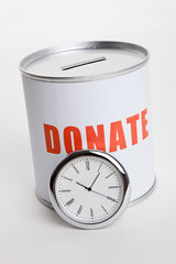 Donation Box and clock