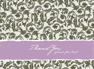 Template vintage frame design for greeting card.
