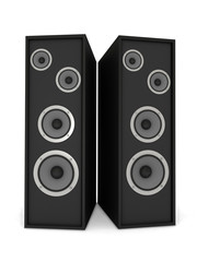Speaker over white background