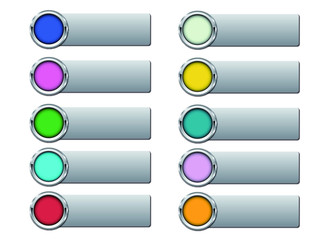 Webdesign Buttons - Glossy Silver