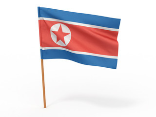 flag of Northern Korea. 3d