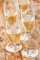 flutes of champagne