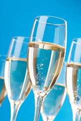 flutes of champagne
