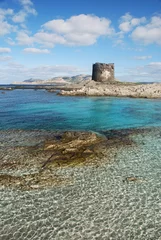 Cercles muraux Plage de La Pelosa, Sardaigne, Italie La Pelosa beach, Sardinia