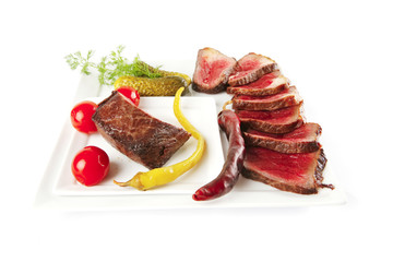 beef slices and vegetables