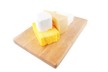 white soft cheeses and yellow danish