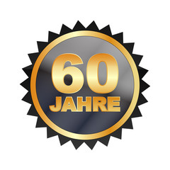 Fototapeta premium Button - Jubiläum, Garantie, Jahreszahl 60