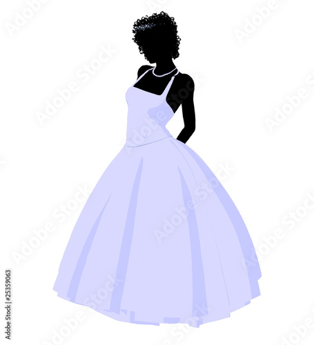 African American Wedding Bride Silhouette Stock Photo And Royalty