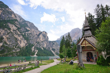 Fototapeta na wymiar Lake Braies - Dolomites, Italy