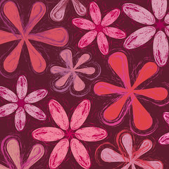 Seamless floral pattern vector