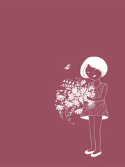 girl with bouquet