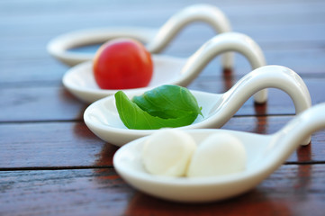 Tomaten, Basilikum, Mozzarella