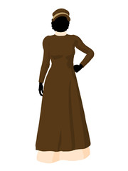 Victorian Woman Illustration Silhouette
