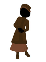 Victorian Girl Illustration Silhouette