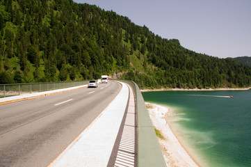 Straße Brücke Bundesstraße Landstraße Fahrbahn Verkehr