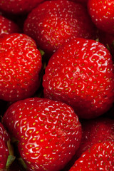 Ripe strawberry close up