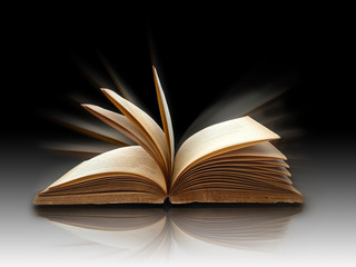 open book on white