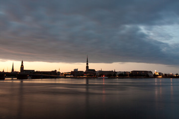 Fototapeta na wymiar Old Riga near river
