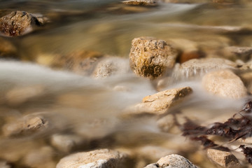 Waterfall with stones