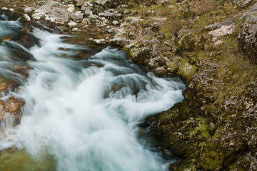 Fototapeta na wymiar Waterfall with stones