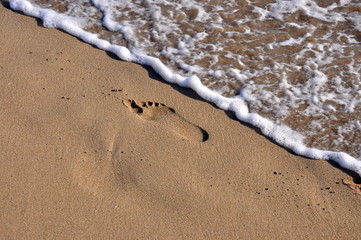 Fussspuren im Sand