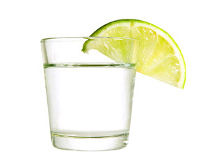Wine-glass with a lime