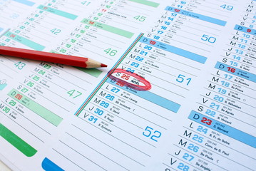 Obraz premium calendrier, date de noël