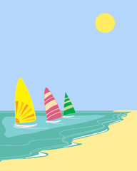 Fototapeta premium colored sails