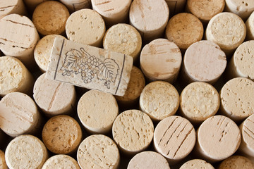 Many wine corks joined as background