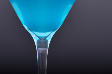 Blue martini drink