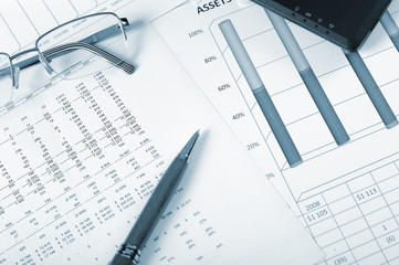 Charts, diagrams, tables.