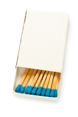 Matchbox isolated on the white background