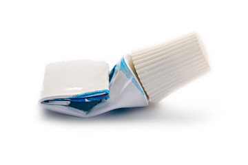 Used tube isolated on white