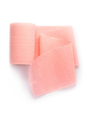 Toilet paper isolated on white