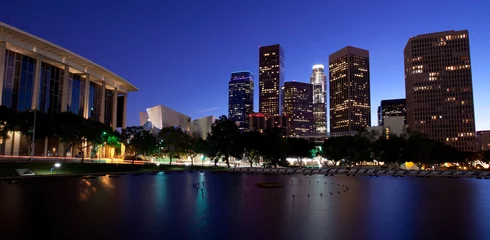 Poster Los Angeles skyline at night © Mike Liu