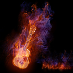 Fire guitar
