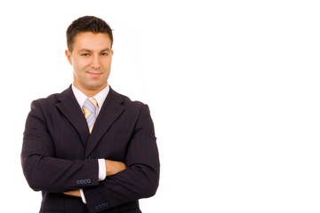 young business man portrait isolated on white