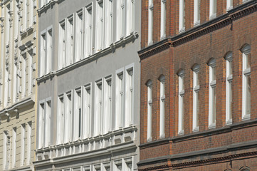 Hausfassade in Kiel, Deutschland