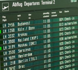 Flughafen / Anzeigetafel