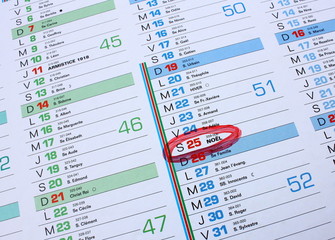 Obraz premium calendrier , noël