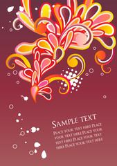 Modern colored background with beautiful stylized ornament