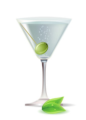 Cocktail. Vector.