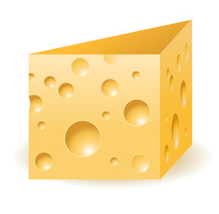 Vector piece of cheese