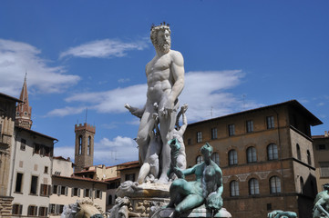 Fototapeta na wymiar Fontanna Neptuna Florencja # 100816-067