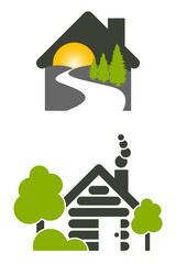 Log House Icons