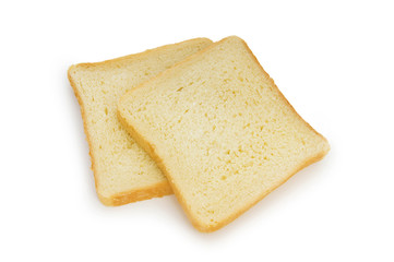 Sliced bread isolated on the white background