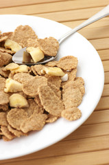 Breakfast cereal in plate