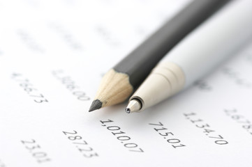 Business still life close-up