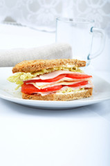 fresh and delicious classic club sandwich